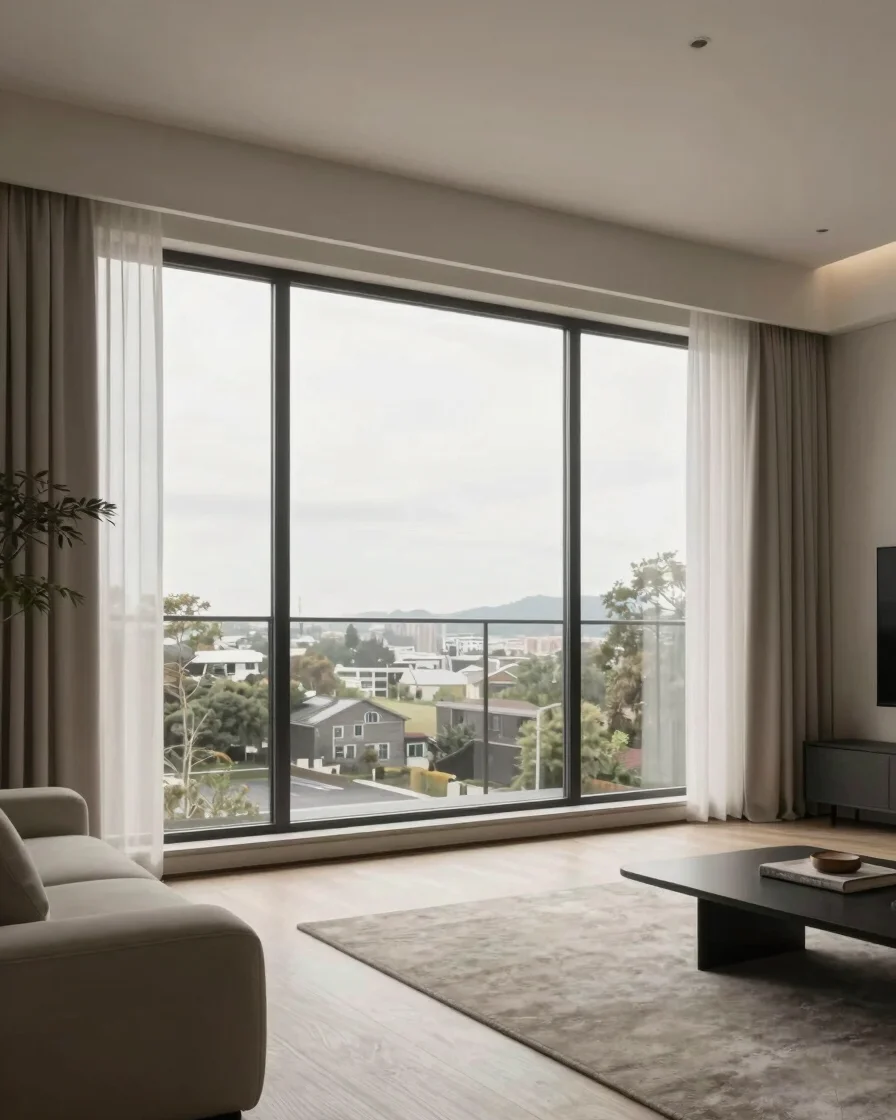 Refined interior design of a modern luxury apartment, natural win